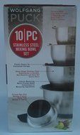 Wolfgang Puck 10 PC Stainless Steel Mixing Bowl Set (Black) N2