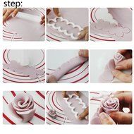 Zicome Decorating Cake Rose Cutter Flower Maker, Set of 3, Assorted Sizes N6