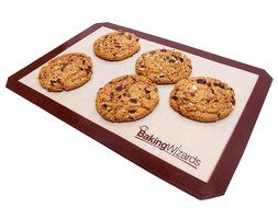 Baking Wizards Silicone Baking Mat - Non Stick Bakeware - Best for Cookies, Pretzels, Pizzas &amp; More Large Enough... N7