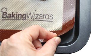 Baking Wizards Silicone Baking Mat - Non Stick Bakeware - Best for Cookies, Pretzels, Pizzas &amp; More Large Enough... N8