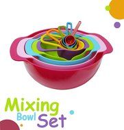 QKitchen Mixing Bowl Set (10 pieces) | Harmless ABS Plastic ~ FDA-Approved Quality ~ Suitable Configurations ~... N2