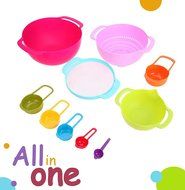 QKitchen Mixing Bowl Set (10 pieces) | Harmless ABS Plastic ~ FDA-Approved Quality ~ Suitable Configurations ~... N5