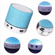 Hipipooo Mini LED Wireless Bluetooth Speaker Cracked Layer USB/TF Card/FM Music Sound Box Subwoofer with Colorful... N2
