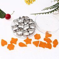 EdiMoM Brand; Mini Cookie Chocolate Cutters Set Geometry Shapes (12 Pieces) N2