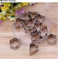 EdiMoM Brand; Mini Cookie Chocolate Cutters Set Geometry Shapes (12 Pieces) N4