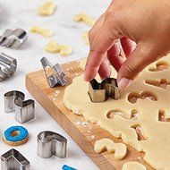 EdiMoM Brand; Mini Cookie Chocolate Cutters Set Geometry Shapes (12 Pieces) N7