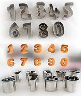 EdiMoM Brand; Mini Cookie Chocolate Cutters Set Geometry Shapes (12 Pieces) N9
