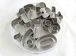 EdiMoM Brand; Mini Cookie Chocolate Cutters Set Geometry Shapes (12 Pieces) N10