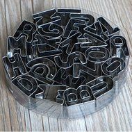 EdiMoM Brand; Mini Cookie Chocolate Cutters Set Geometry Shapes (12 Pieces) N14