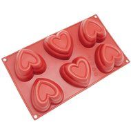 Freshware SM-110RD 12-Cavity Silicone Mini Valentine Heart Muffin, Brownie, Cornbread, Cheesecake, Pudding, Jello... N3