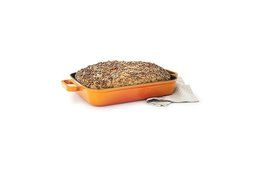 Essenso Chambery Cast Iron Baking/Lasagna Pan with Four-Layer Enamel Interior and Exterior, Orange, 11.8 inch N2