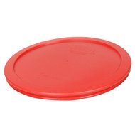 Pyrex 7402-PC Red Round Storage Replacement Lid Cover fits 6 &amp; 7 Cup 7" Dia. Round (2-Pack) N3