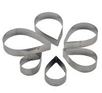 FOUR-C Cupcake Molds Rose Cupcake Cutter Set Sugar Petal for Decorating Supplies Color Silver N3