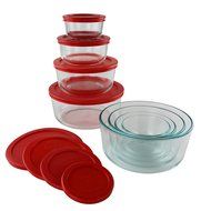 Pyrex 1126080 32 Piece Simply Store Nesting Storage Set, Clear N2