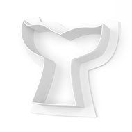 Whale Tail Cookie Cutter - LARGE - 4 Inches