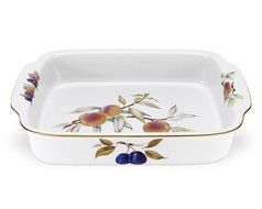 Royal Worcester Evesham Gold Porcelain Rectangular Handled Dish