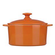 Mario Batali Stoneware 2-Quart Covered Casserole by Dansk, Persimmon