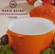 Mario Batali Stoneware 2-Quart Covered Casserole by Dansk, Persimmon N2