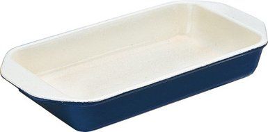 Chasseur 1 Quart Enamel Cast-Iron Rectangular Dish, Green N4