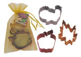 R &amp; M Industries Gift Packed 3 Piece Cookie Cutter Thanksgiving Set, Multicolor