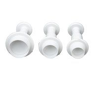 Generic 3Pcs/Set Round Fondant Cake Plunger Cutters Cookie Mold Set Tools(White&pound;&copy;