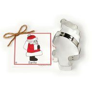 Santa Claus Cookie and Fondant Cutter - Ann Clark - 5.3 Inches - US Tin Plated Steel