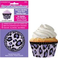 Cupcake Creations Lavender Leopard Baking Cup, Set of 32