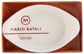 Mario Batali Stoneware 8.5-Inch Oval Au Gratin by Dansk, Cobalt N2