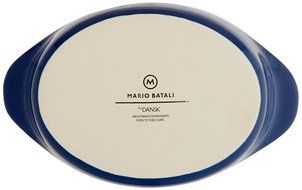 Mario Batali Stoneware 8.5-Inch Oval Au Gratin by Dansk, Cobalt N4