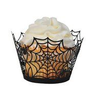 Tinksky Cupcake Wrappers 50 Spiderweb Laser Cut Bake Cake Paper Cups Baking Cup Muffin Case Trays for Wedding...