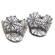 Tinksky Cupcake Wrappers 50 Spiderweb Laser Cut Bake Cake Paper Cups Baking Cup Muffin Case Trays for Wedding... N2