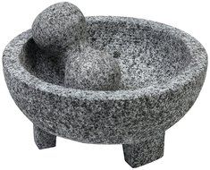 IMUSA USA Granite Molcajete Spice Grinder, 6-Inch, Gray