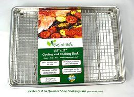 Live-Nimble Premium 100% Stainless Steel Cooling Rack Also Cooks, Roasts, Grills to 575&deg;F. Heavy Duty Wire Grid... N3