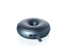 Lexon HOOP portable, rechargeable Bluetooth speaker in a Metallic Gunmetal Finish N3