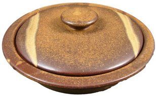 PRADO STONEWARE COLLECTION - Collectible &amp; Functional Casserole Baking Dish / Tortilla Warmer - Rustic Brown