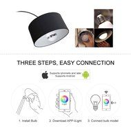 Alrite LED RGB Color Bulb Light E27 Bluetooth Speaker Dimmable Multicolored Color Changing Music Bulb Xmas Parties... N5