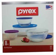 Pyrex 1112377 8-pc Sculptured Mixing Bowl Set N2