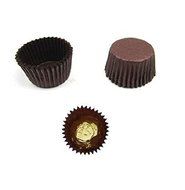 Astra shop 100 Count Brown Glassine Paper Chocolate &amp; Candy Mini baking Cups / Mini Cupcake Liners 1.6&quot; - Diameter N2