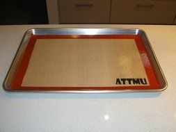 Attmu Premium Silicone Baking Mat, Non-Stick Reusable Baking Liner, Cookie Sheets, Set of 2 N2