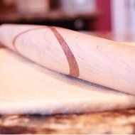 Sugar Maple with Mahogany Celtic Knot French Style Rolling Pin: Tapered Solid Wood Design. Hand Crafted in the... N4