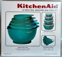 KitchenAid 18 Piece Mix, Measure and Prep Bowl Set (Turquoise) N2