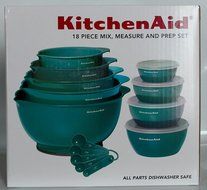 KitchenAid 18 Piece Mix, Measure and Prep Bowl Set (Turquoise) N3