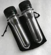 2 Clear Airtight Smell proof Storage Tubes Geo Cache Medicine Container Doob Jay