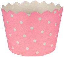 Creative Converting 12 Count Polka Dot Baking Cups, Classic Pink