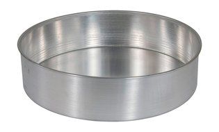 Crestware CP82 Round Aluminum Cake Pan, 8 by 2&quot;, Silver