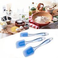 Kitchen Heat-Resistant Flexible Silicone Spatula for Flipping Sauteing,Silicone Heads and Crystal-Like Plastic... N3