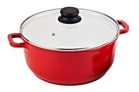 Vinaroz Die Cast Aluminum with Ceramic Coating 24-Cm 4.2-Quart Casserole with Lid and Vent, Blue N3