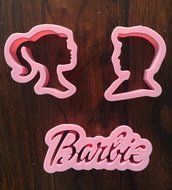 Barbie and ken Cookie Cutter Mold Cupcake Birthday Party Favor Set