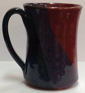 Handmade pottery large Coffee Mug 14 holds 14 ounces. N3