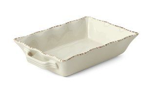 Prima Design Classic Rectangular Baker Set, 12 by 7.5-Inch, Cream